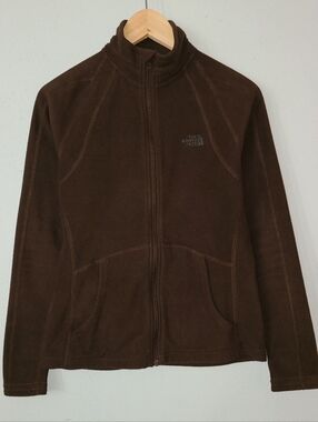 The North Face Brown Sweatshirt Size Small Women's Long Sleeve Full Zip Fleece